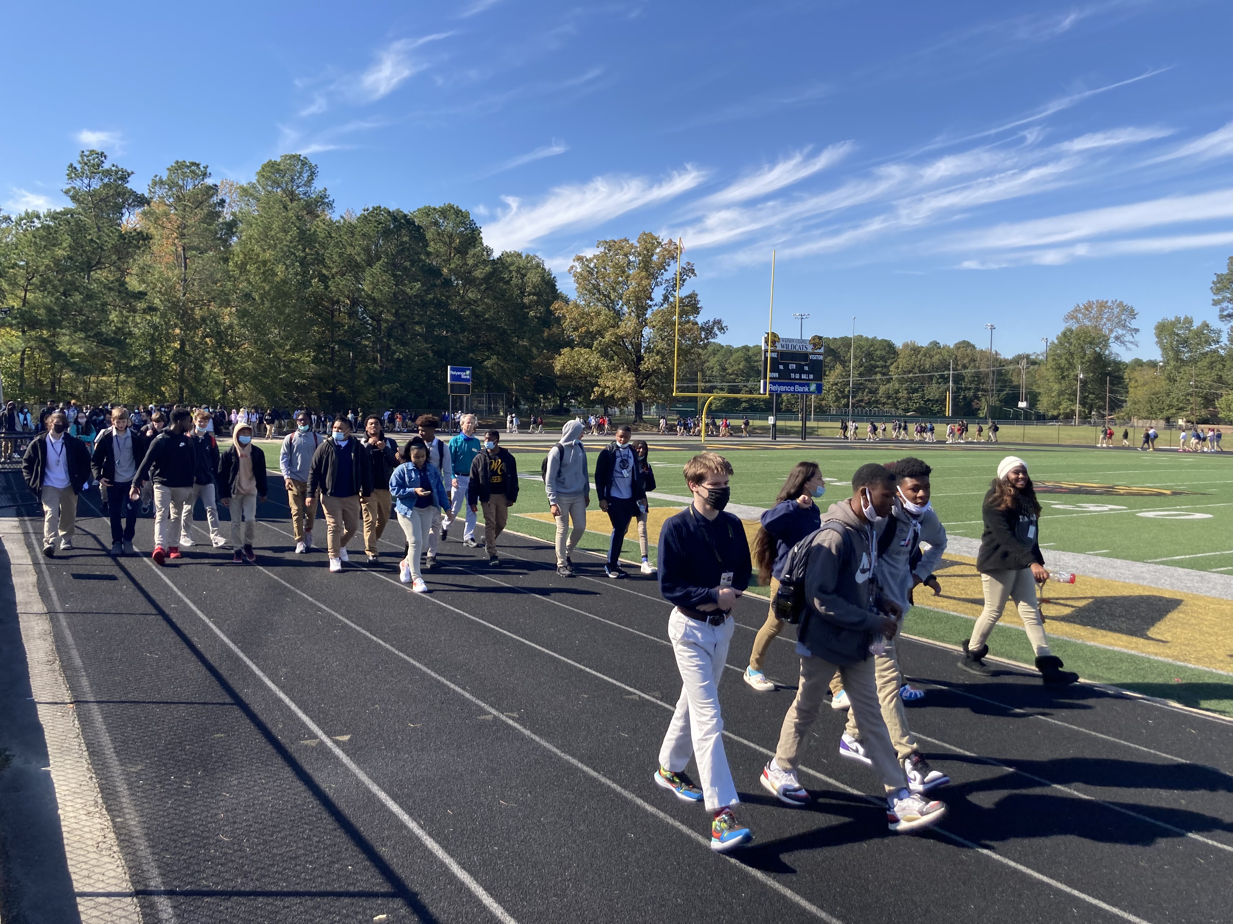 Students march against violence