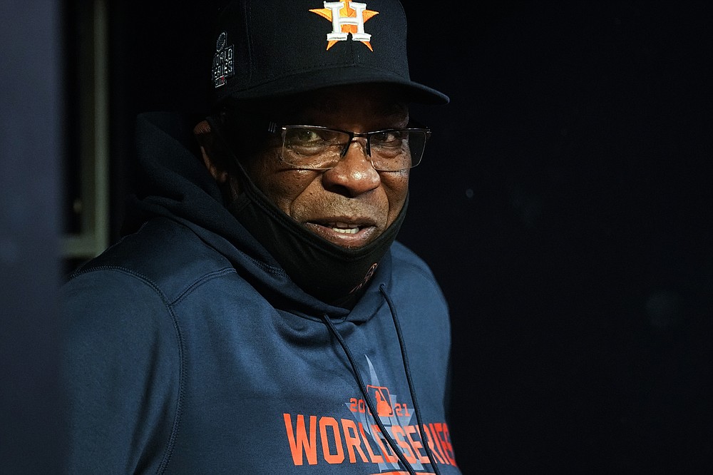 Houston Astros manager Dusty Baker and his wristbands as works of art