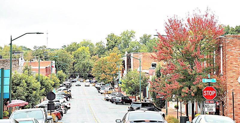 Holly Wiles took this photo of downtown Siloam Springs as the leaves started changing.

(Courtesy photo/Holly Wiles)