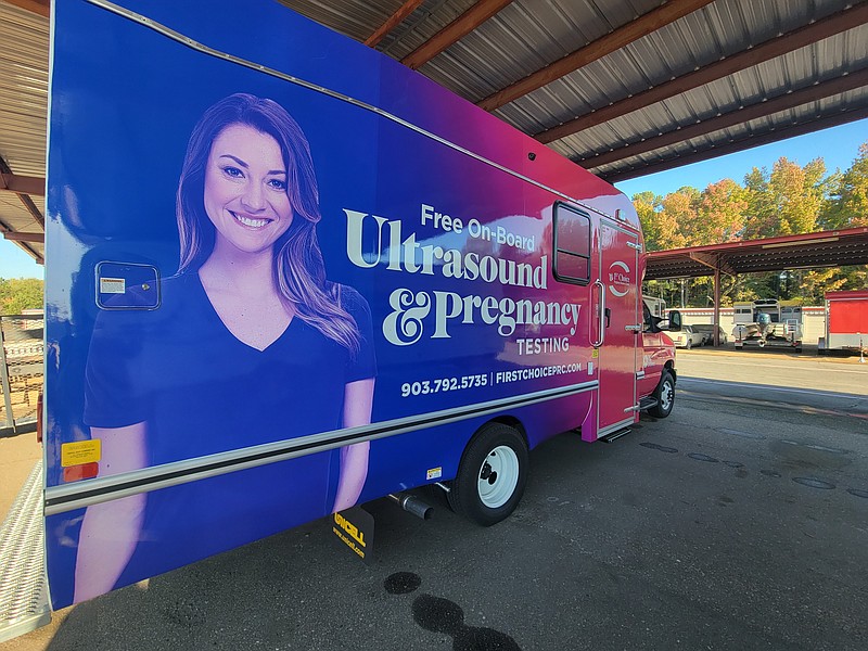 1st Choice Pregnancy Resource Center has a new, $220,000 mobile unit it will use to offer exams and counseling services to women in Atlanta, DeKalb, New Boston and Fouke beginning next year. (Photo by Christy Busby Worsham)