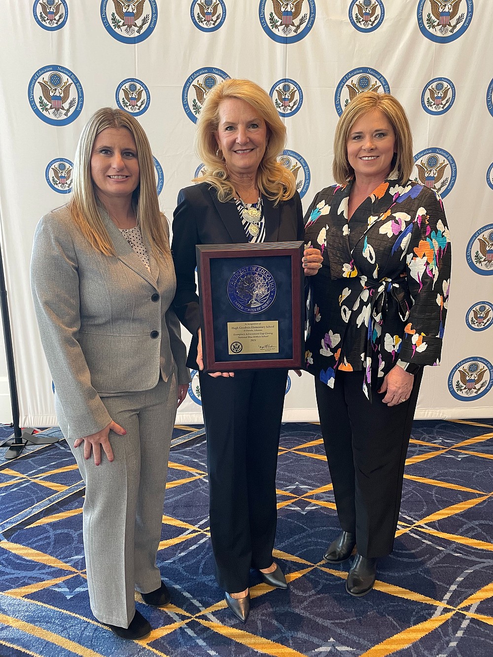 hugh-goodwin-esd-officials-accept-blue-ribbon-school-award-in-d-c