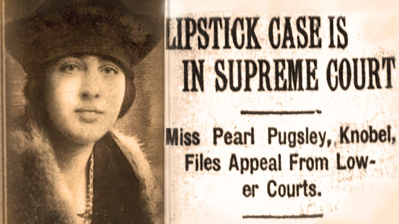 The high schooler at the heart of the "lipstick case," Pearl Pauline Pugsley, 18, of Knobel, from the April 13, 1922, Arkansas Gazette. (Democrat-Gazette archives)