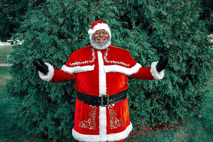 Chris Kennedy plays Santa Claus for this year's Northern Lights holiday celebration Saturday Nov. 20 at North Little Rock's Argenta Plaza. (Special to the Democrat-Gazette)