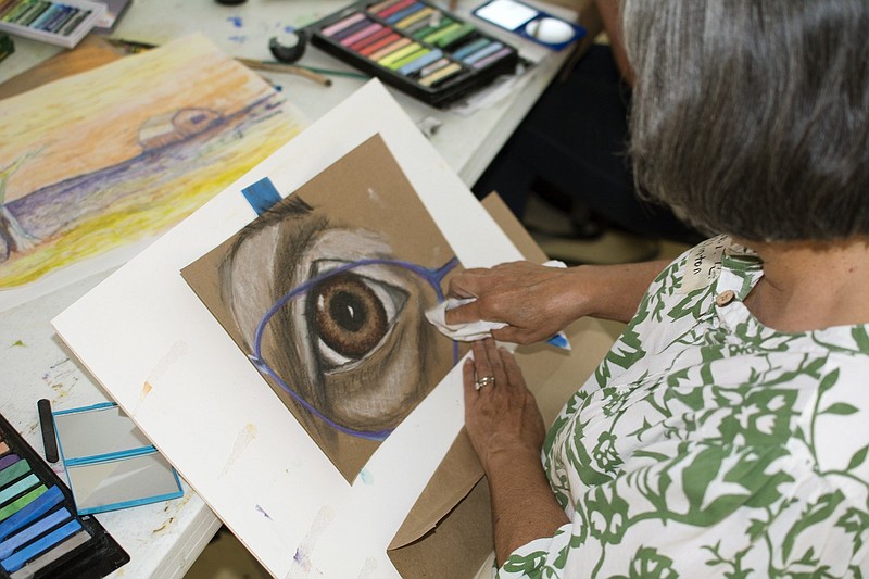 Artist Virmarie DePoyster offers a hands-on art pastel demonstration Saturday at the Arts & Science Center for Southeast Arkansas in Pine Bluff. (Special to the Democrat-Gazette)