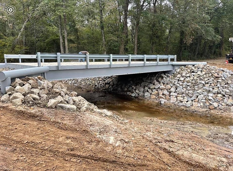 Miller County officials recently replaced a bridge on County Road 10 east of Fouke, Ark. The county received a $280,000 FEMA Hazardous Mitigation grant to construct the new bridge. This allowed the road to reopen to car traffic about a week ago. (Submitted Photo).