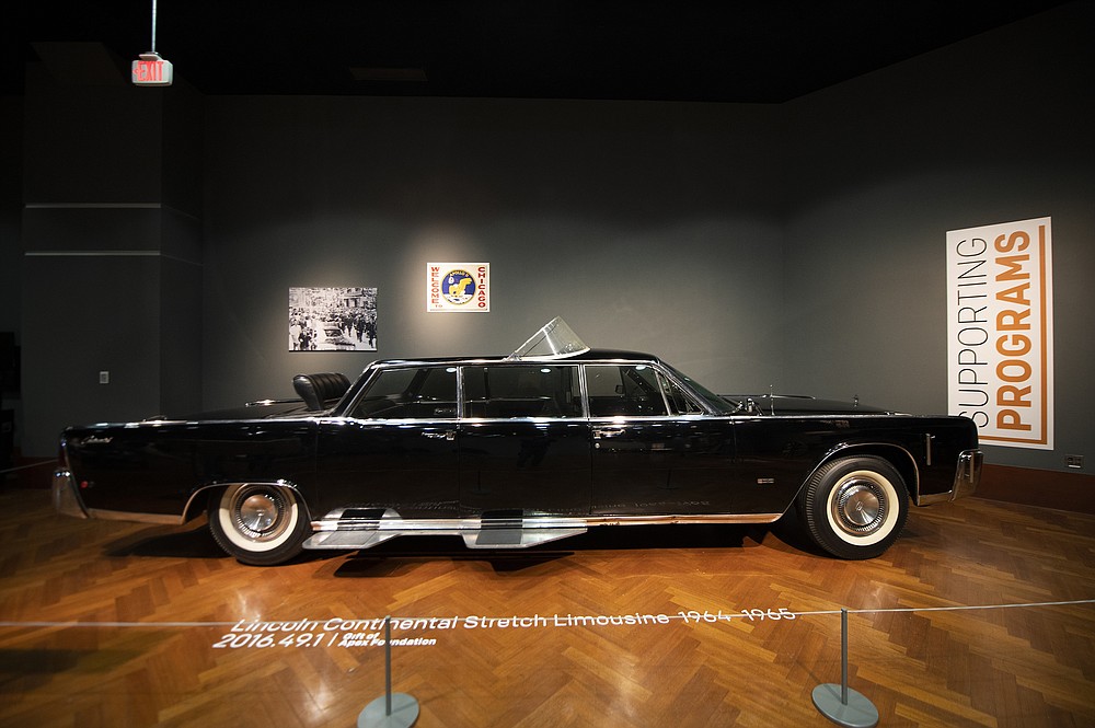 A Lincoln Continental stretch limousine used by Pope Paul VI for a visit to New York City in 1965 and by the Apollo 13 astronauts for a parade in Chicago in 1970, is part of a new exhibit at the Henry Ford Museum "Collecting Mobility: New Objects, New Stories," Wednesday, Oct. 20, 2021. (Andy Morrison/The Detroit News/TNS)