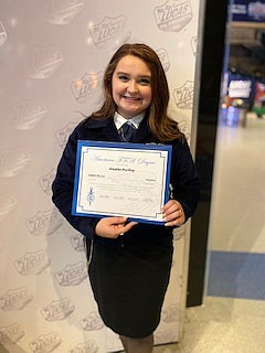 Ainsley Purifoy  a member of the Camden Fairview FFA chapter, was awarded the American FFA Degree at the 94th National FFA Convention & Expo Oct. 27-30.