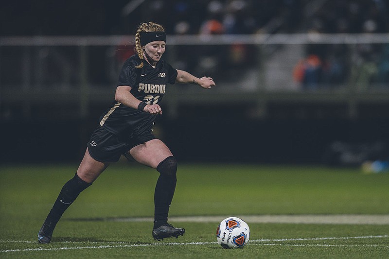 Rogers High graduate Skylurr Patrick is returning to her roots as her Purdue Boilermakers will take on Notre Dame on Friday afternoon in the second round of the NCAA women's soccer tournament at Razorback Field on the campus of the University of Arkansas. Dave Wegiel Purdue athletics