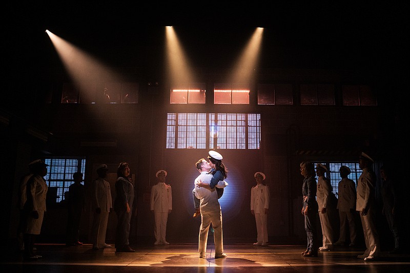 Wes Williams and Mary Nikols are onstage Tuesday at the University of Central Arkansas' Reynolds Performance Hall in “An Officer and a Gentleman." (Special to the Democrat-Gazette/Matthew Murphy for MurphyMade)