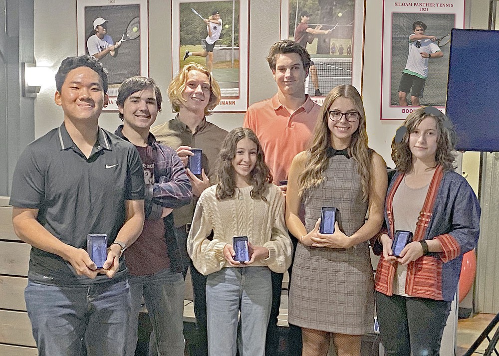 Photo posted The Siloam Springs tennis team held its awards ceremony on Tuesday, November 16th.  The team awards were (from left): Newcomer, Bryan Tran;  Most Improved Boys, Boone Henley;  MVP, Lucas Junkermann;  Best Girls, Ava Anglin;  Panther Pride, Malachi Becan;  MVP, Ohla Los;  and True Grit, Silvie Reid.