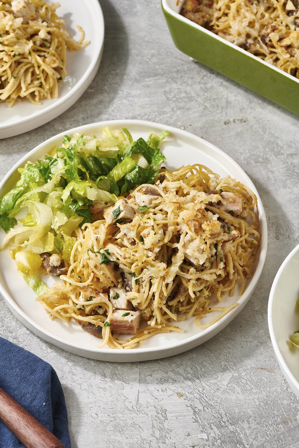 This image shows turkey tetrazzini, an option for Thanksgiving leftovers. (Cheyenne M. Cohen via AP)