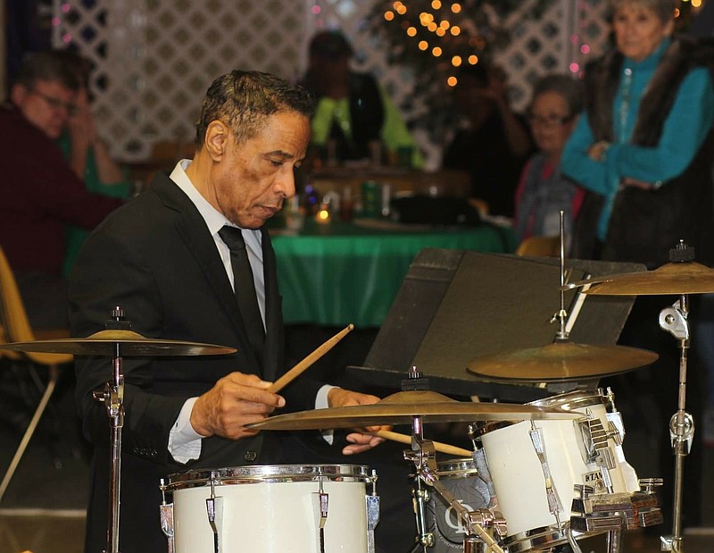 George Buckner, drummer for the jazz trio Three of a Kind, performs in an undated publicity photo. Three of a Kind will perform Saturday at Scott Joplin's Jazzy Birthday Cocktails, an event celebrating Joplin, at the 1923 Banana Club downtown. (Submitted photo)