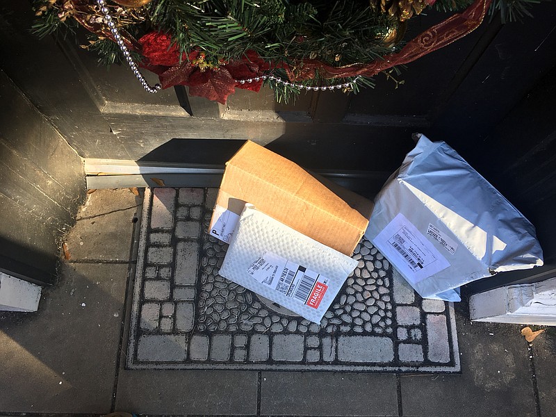 The package season is upon us. Pick-pocketing porches is more prevalent. Keep track of your deliveries. (Staff photo by Les Minor)