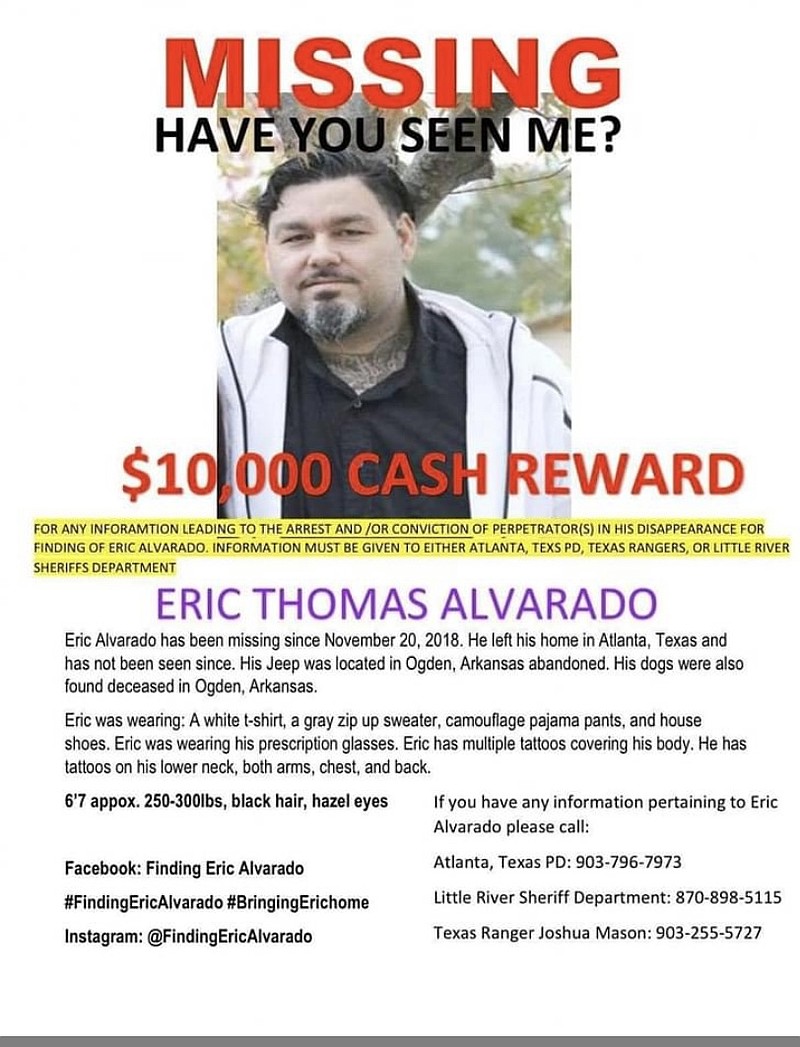 A poster asking for information on the 2018 disappearance of Eric Alvarado (Submitted photo)