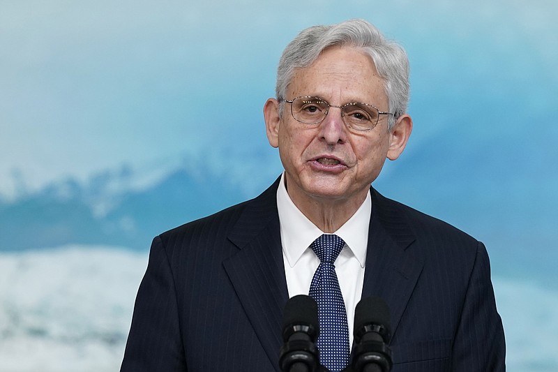 FILE - Attorney General Merrick Garland speaks during a Tribal Nations Summit during Native American Heritage Month, in the South Court Auditorium on the White House campus, Nov. 15, 2021, in Washington. The Justice Department filed a lawsuit on Tuesday, Nov. 23, seeking to block a major U.S. sugar manufacturer from acquiring its rival, arguing that allowing the deal would harm competition and consumers. (AP Photo/Evan Vucci, File)