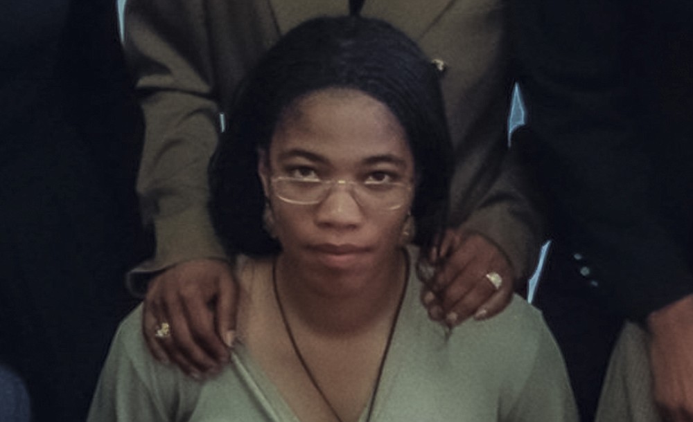FILE - Malikah Shabazz is shown with her sisters at Jacobi Medical Center, where their mother Betty Shabazz was admitted with severe burns, on June 6, 1997, in the. Bronx borough of New York. Malikah Shabazz, one of six daughters of slain civil rights leader Malcolm X, was found dead in her home in New York City, police said Tuesday, Nov. 23, 2021. She was 56. (AP Photo/Gino Domenico, File)