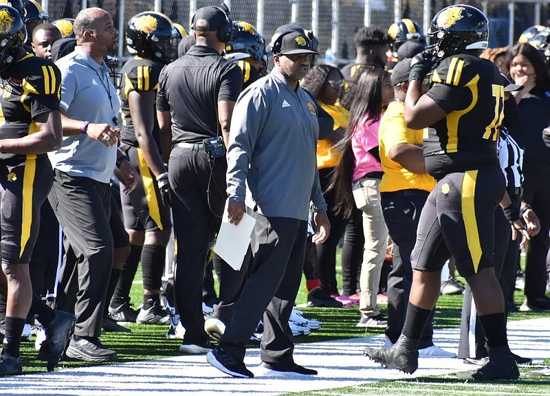 In UAPB Coach Doc Gamble's estimation, injuries were a big reason for the Golden Lions' struggles during the fall season. (Pine Bluff Commercial/I.C. Murrell)