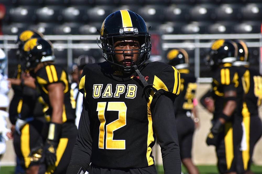 UAPB defensive back Nathan Seward (12) played a significant role on a secondary battered by injuries. (Pine Bluff Commercial/I.C. Murrell)