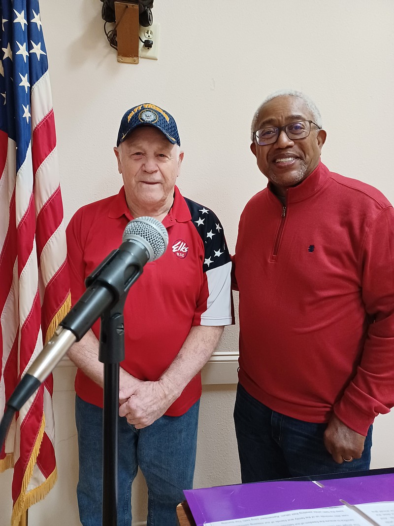Donnie Golden, left, ER and retired Navy, with Clyde Hughley, retired Air Force. - Submitted photo