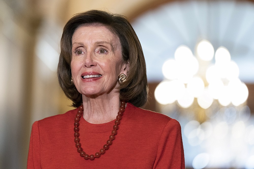 FILE - Speaker of the House Nancy Pelosi, D-Calif., is seen Wednesday, Nov. 17, 2021, on Capitol Hill in Washington. (AP Photo/Jacquelyn Martin, File)