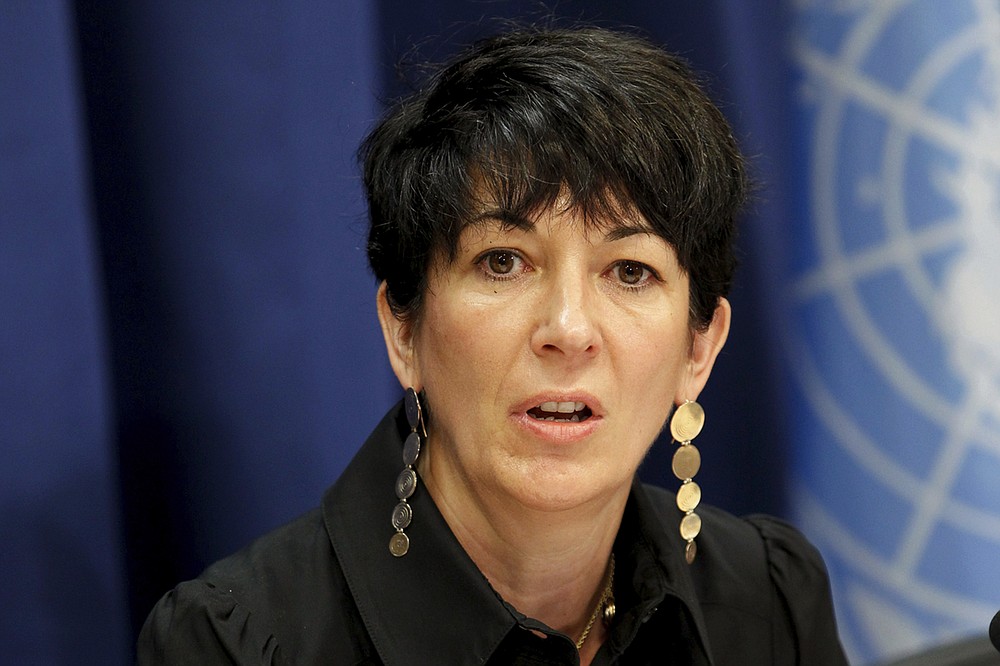 FILE - In this June 25, 2013, file photo, Ghislaine Maxwell, founder of the TerraMar Project, attends a news conference on the Issue of Oceans in Sustainable Development Goals, at United Nations headquarters. (United Nations Photo/Rick Bajornas via AP)