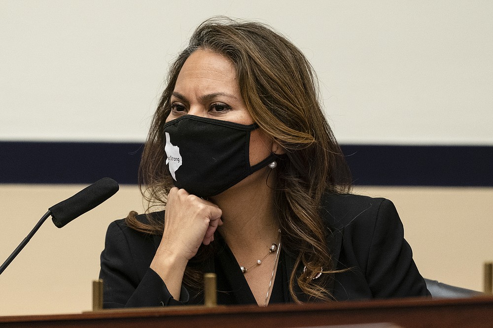 FILE - Rep. Veronica Escobar, D-Texas, listens during a House Committee on Armed Services Subcommittee on Military Personnel, hearing on Capitol Hill, March 16, 2021, in Washington. A year into the Joe Biden&amp;#x2019;s presidency, though, action on the immigration system has been hard to find and there is growing consternation privately among some in the party that the Biden administration can&amp;#x2019;t find the right balance on immigration. &amp;#xa0;(AP Photo/Alex Brandon, File)