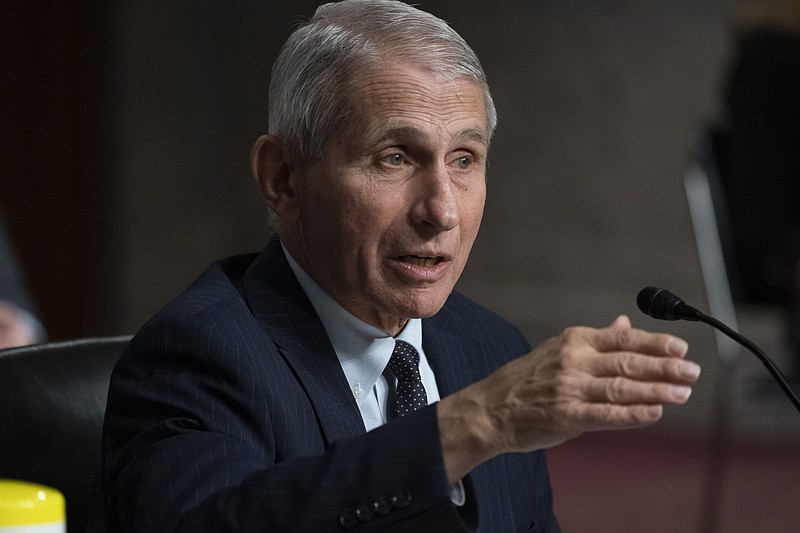 Dr. Anthony Fauci, director of the National Institute of Allergy and Infectious Diseases, speaks during a Senate Health, Education, Labor, and Pensions Committee hearing on Capitol Hill, Thursday, Nov. 4, 2021, in Washington. (AP Photo/Alex Brandon)