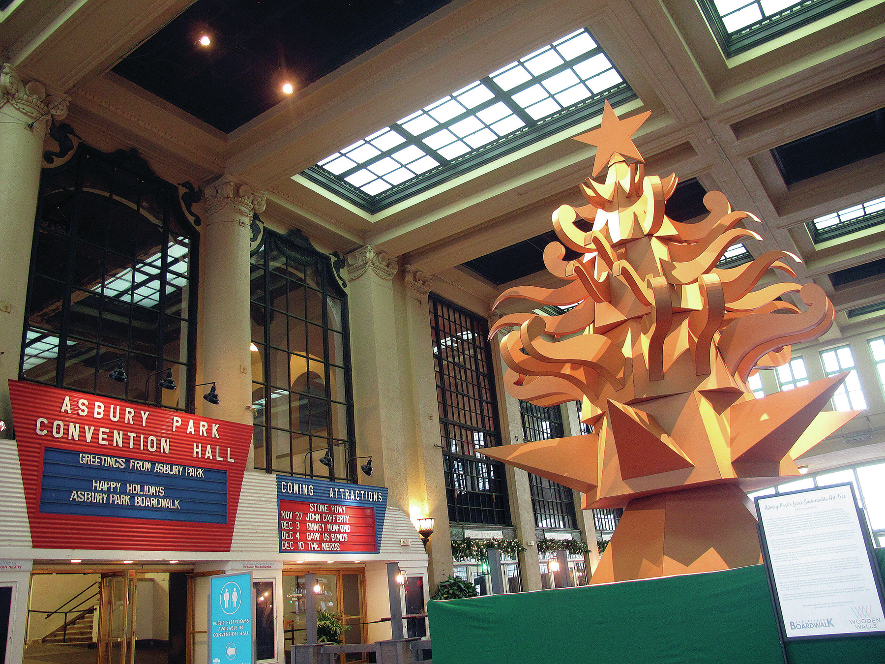 Asbury Park Christmas Bazaar 2022 Oh! Christmas Tree? Cardboard Display Is The Talk Of A Town In Asbury Park,  N.j.