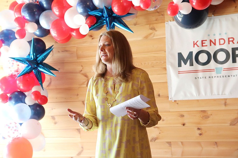 LYNN KUTTER ENTERPRISE-LEADER
Lincoln School Board member Kendra Moore announced Nov. 30 that she will run as the Republican candidate for the new state House District 23 seat, which includes Lincoln, Prairie Grove, West Fork and Greenland.