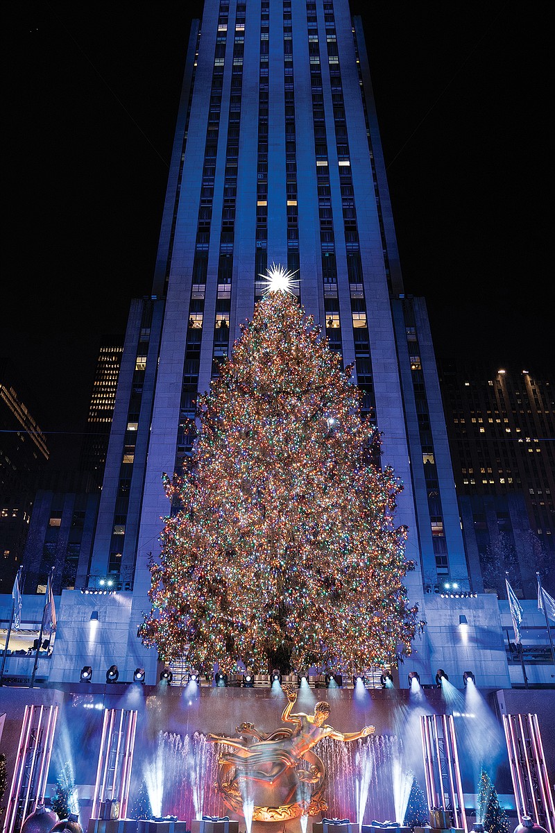 Rockin' around the Christmas tree Rockefeller tree lit up in New York