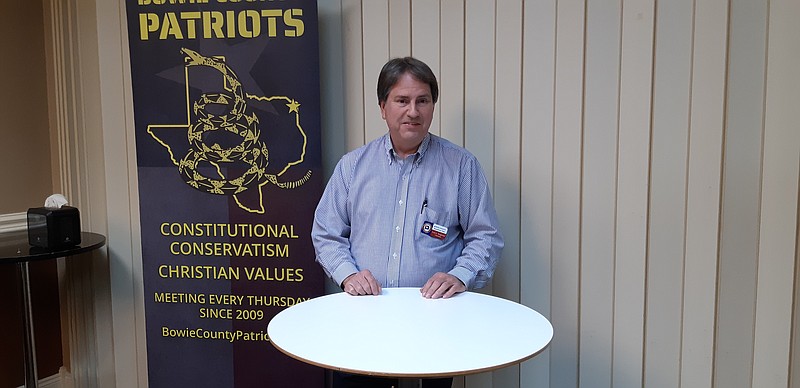 Gary Singleton, Bowie County Chair for the Republican Party, addressed Bowie County Patriots at their weekly meeting. He was there to educate them on what precinct chairs do. He also emphasized the need for volunteers. (Staff photo by Junius Stone)