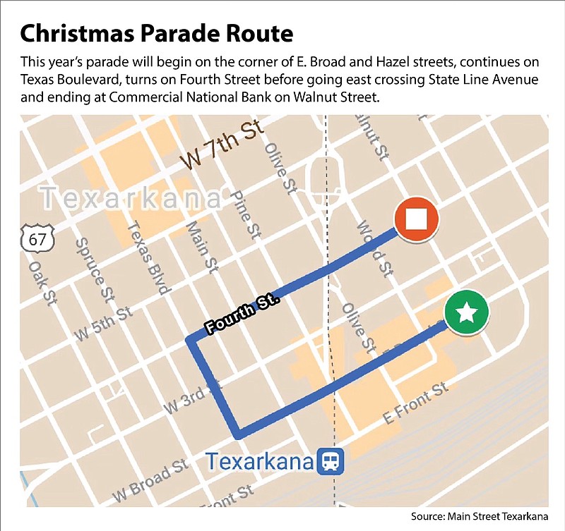 Texarkana Christmas parade today with new route Texarkana Gazette