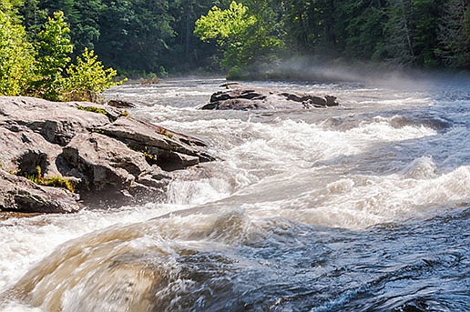 A view of the Bull Sluice rapids, following heavy rain, on the Chattooga River in South Carolina. Scenes of the movie "Deliverance" were filmed here. (Dreamstime/TNS)