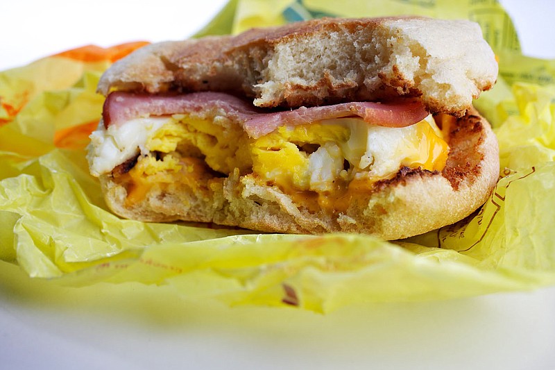 An Egg McMuffin. MUST CREDIT: 
Photo for The Washington Post by Deb Lindsey