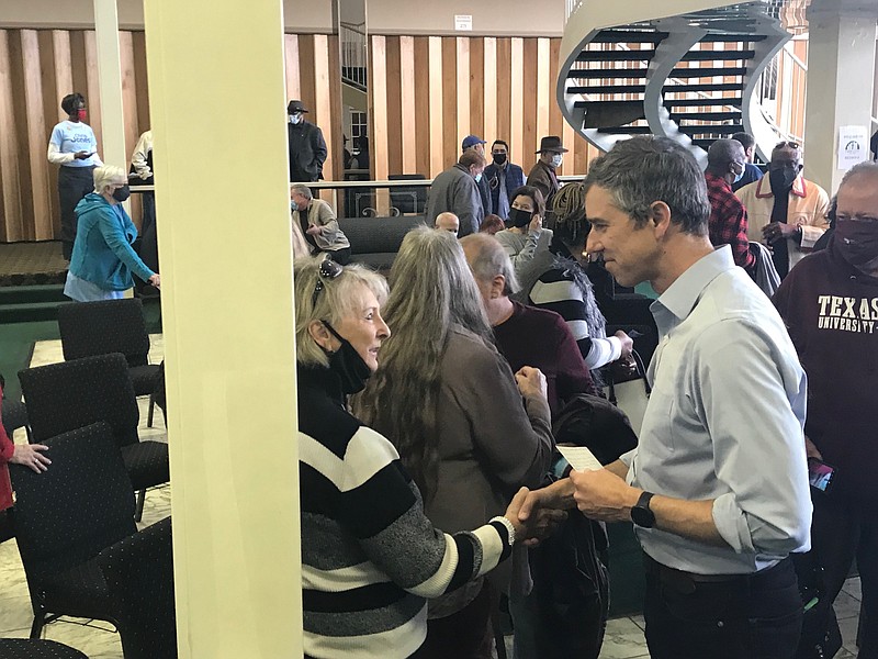 Former Democratic presidential candidate and current Texas gubernatorial candidate Beto O'Rouke meets and greets Texarkana residents during a campaign stop Saturday in Texarkana. O'Rouke spoke about job creation, public school teacher pay raises, increases and creation of a state medical insurance program. (Staff photo by Greg Bischof)