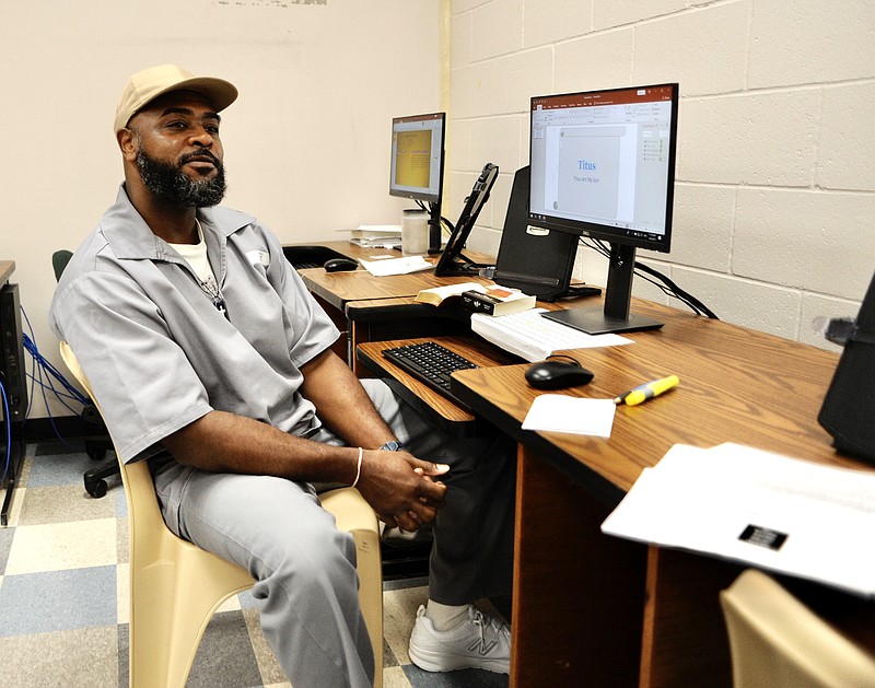 News Tribune/Joe Gamm
Mike Lester, 42, will spend the rest of his life in prison. Convicted of multiple felonies, he received a sentence of life plus 250 years. He is now participating in the Freedom on the Inside program.