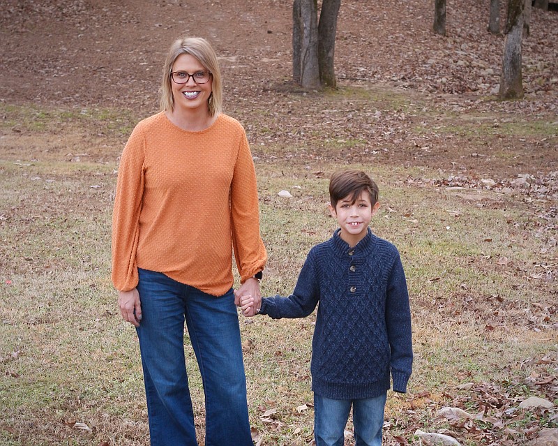 Andrea and her son Greyson, who she adopted when he was 13 months old. (Photo by Katie Stone.)