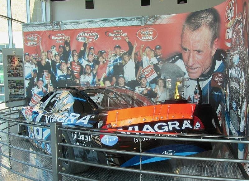 Memorabilia at the Mark Martin Museum includes his championship cars. (Special to the Democrat-Gazette/Marcia Schnedler)