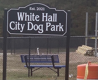 White Hall opening gate at canine park