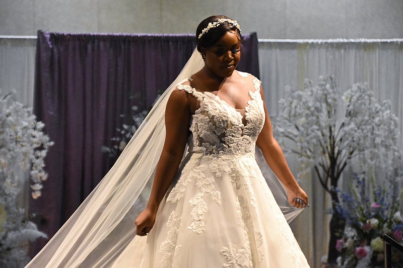 Runway models in bridal gowns are one part of the Arkansas Democrat-Gazette Bridal Show. (Democrat-Gazette file photos)