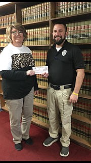 Pictured are East Camden Mayor Angie McAdoo and Police Chief Anthony Grummer.