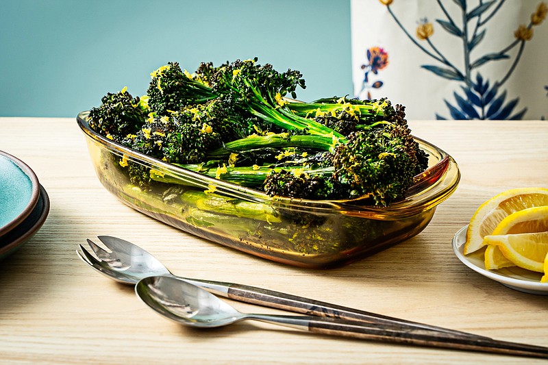 Roasted broccolini with lemon and chile flakes (For The Washington Post/Scott Suchman)