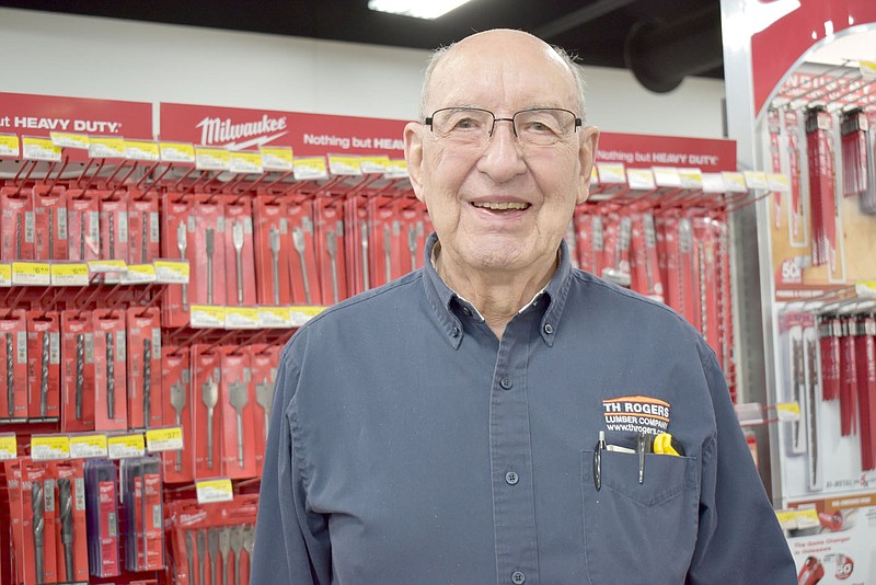 Rachel Dickerson/The Weekly Vista Ralph Picht is pictured at TH Rogers Lumber Company, where he works two days a week. At 94, he brings a wealth of knowledge to the job.