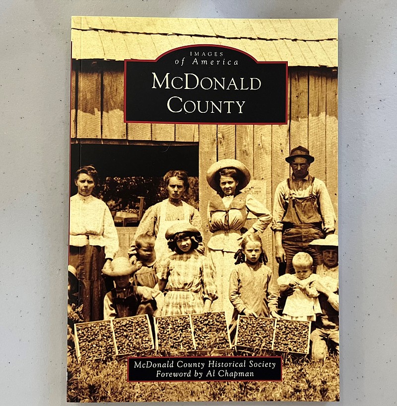PHOTO BY ALEXUS UNDERWOOD. Front cover of book available for purchase at the book signing and presentation. The McDonald County Historical Society had a similar signing in Pineville in early November.