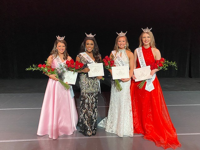 Courtesy Photo
From left: Miss Boomtown’s Outstanding Teen Mallory Stuckey of Rison, Miss Boomtown Shalexis Shelton of Camden , Miss Pine Valley Hannah Rainwater of Conway and 
 Miss Pine Valley’s Outstanding Teen Allizon Frazier of Russellville,