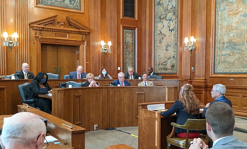 The Missouri Senate Gubernatorial Appointments Committee approved Wayne Wallingford to serve as director of the Department of Revenue on Wednesday, Jan. 12, 2022. Gov. Mike Parson announced he was choosing Wallingford, a former member of the state House and Senate, to serve in the position in December. (Ryan Pivoney/News Tribune photo)