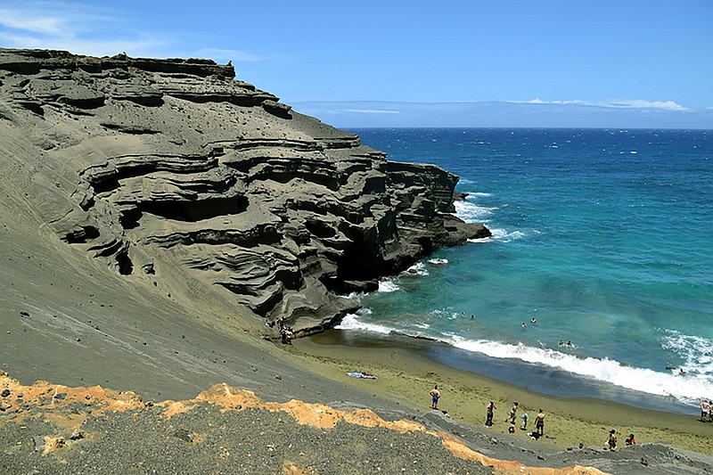 The cinder cone of the Papakolea green sand beach on Hawaii's Big Island. (Mihaela Nica/Dreamstime/TNS)