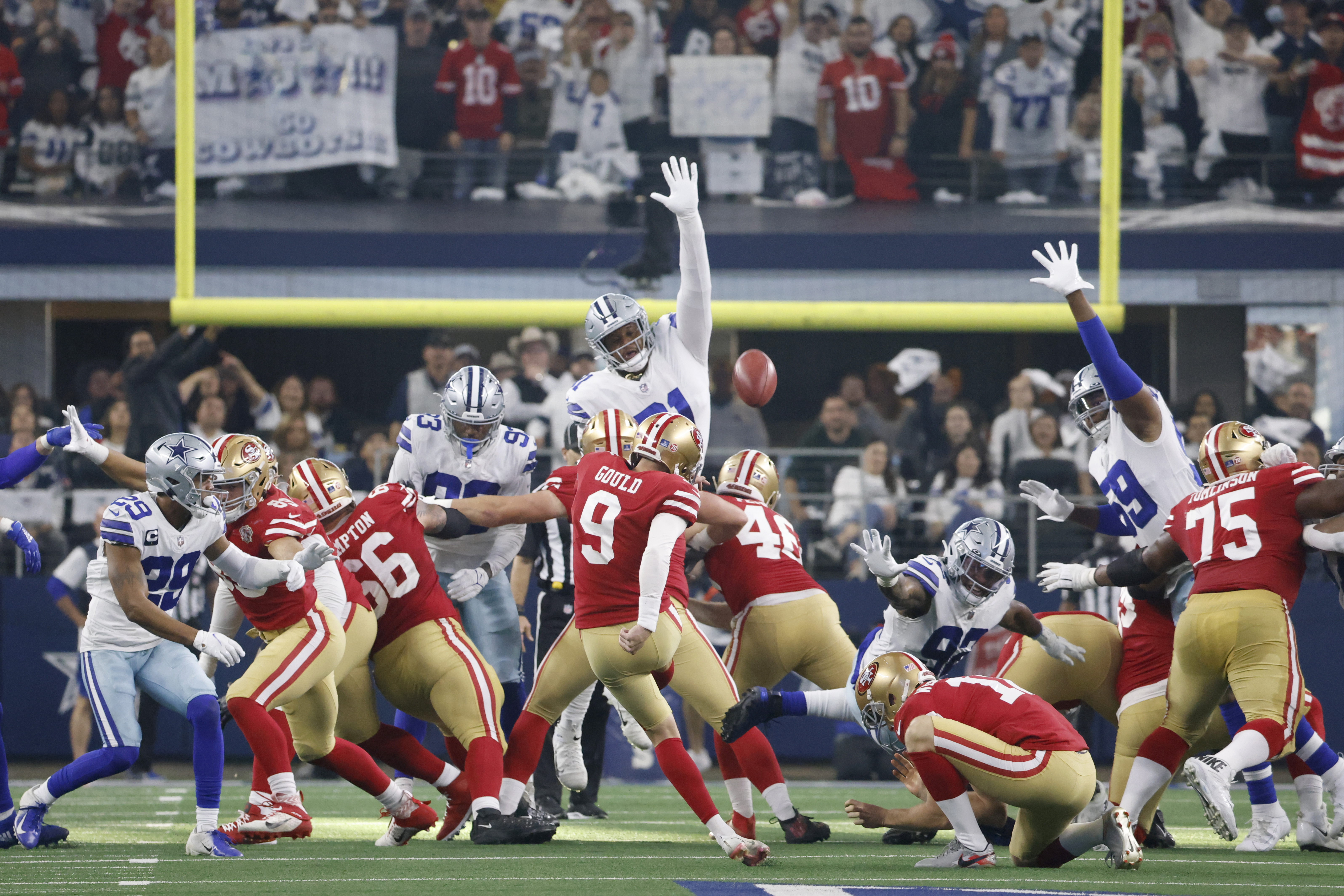 San Francisco 49ers quarterback Jimmy Garoppolo (10) is seen on the  sidelines during a wild card NFL football game against the Dallas Cowboys,  Sunday, Jan. 16, 2022, in Arlington, Texas. San Francisco