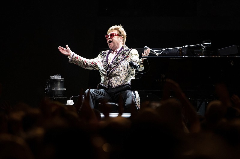 Elton John had to postpone a two-night stand in Dallas this week because he had tested positive for covid-19. The 74-year-old rock superstar, shown here in New Orleans, will resume his “Goodbye Yellow Brick Road” tour at Simmons Bank Arena in North Little Rock. (Rocket Entertainment/Ben Gibson)