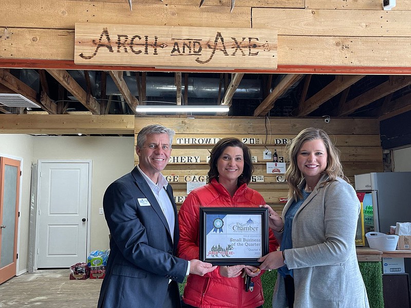 Photo submitted Arch &amp; Axe won for the category of small business for October, November, and December. Arch &amp; Axe received the award on Jan. 20